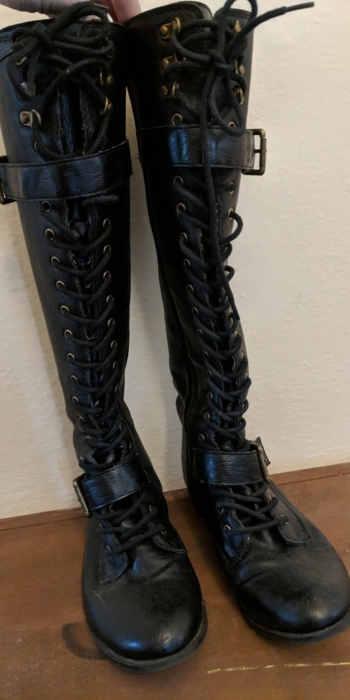 Knee High Combat Boots